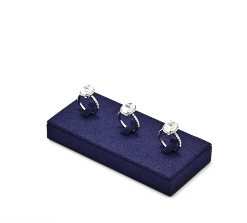 Blue Microfiber Jewelry Display Set