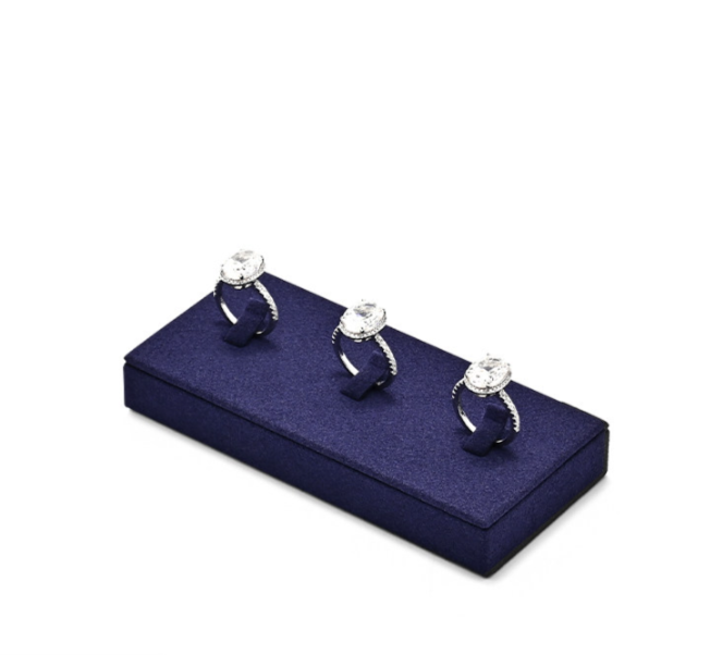 Blue Microfiber Jewelry Display Set