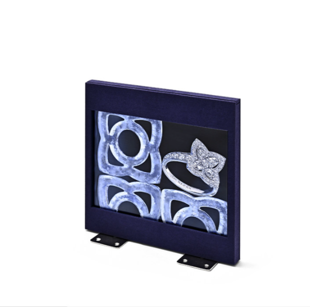 Blue Microfiber Jewelry Display Set