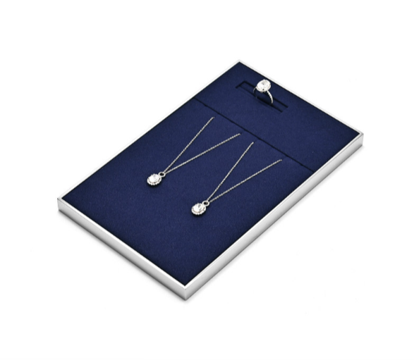 Blue Metal Jewelry Display Set
