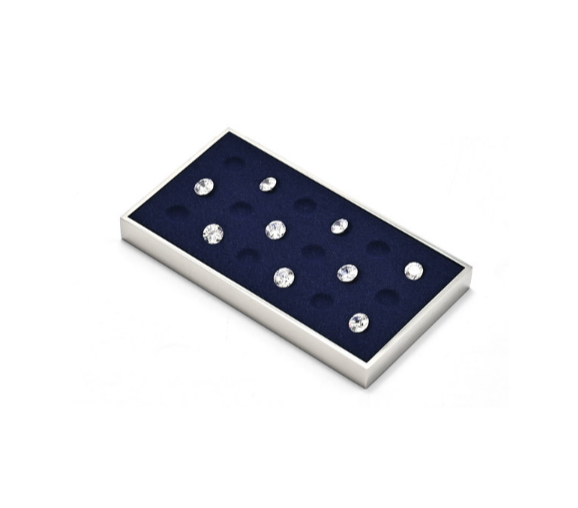 Blue Metal Jewelry Display Set