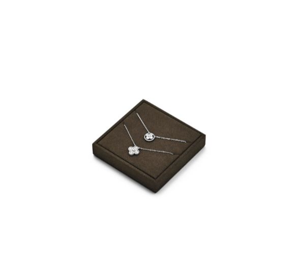 Brown Leather Jewelry Display Stand