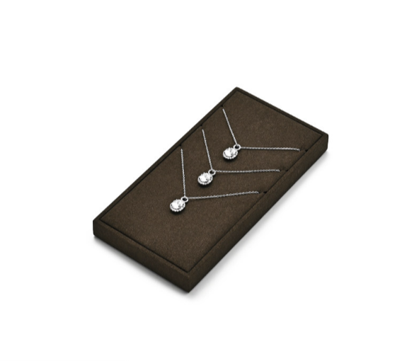 Brown Leather Jewelry Display Stand