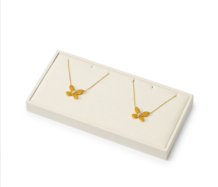 Beige Metal Jewelry Display Set