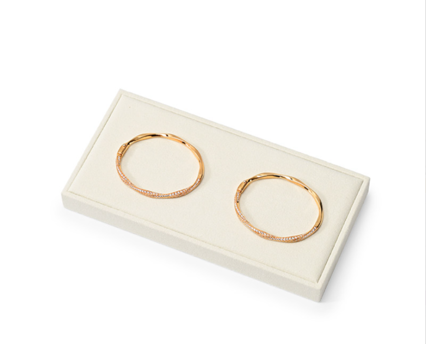 Beige Metal Jewelry Display Set