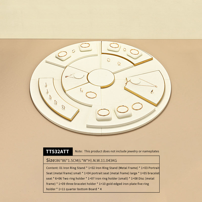 Off-White Metal Jewelry Display Set