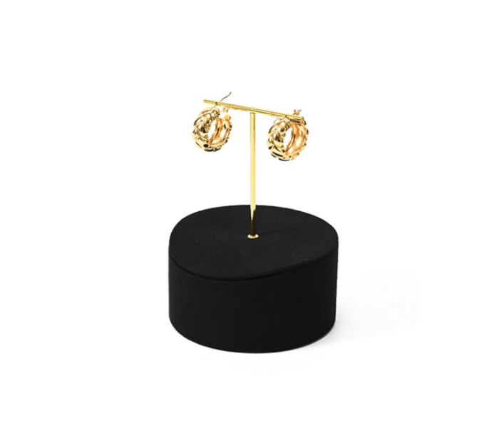 Black Microfiber Jewelry Display Stand
