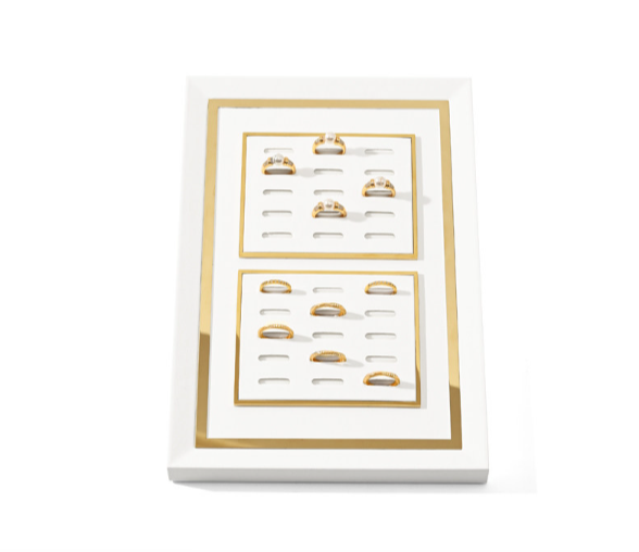 White Metal Jewelry Display Set