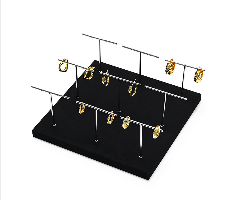 Gray Microfiber Jewelry Display Set