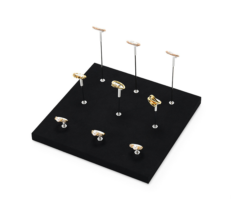 Gray Microfiber Jewelry Display Set