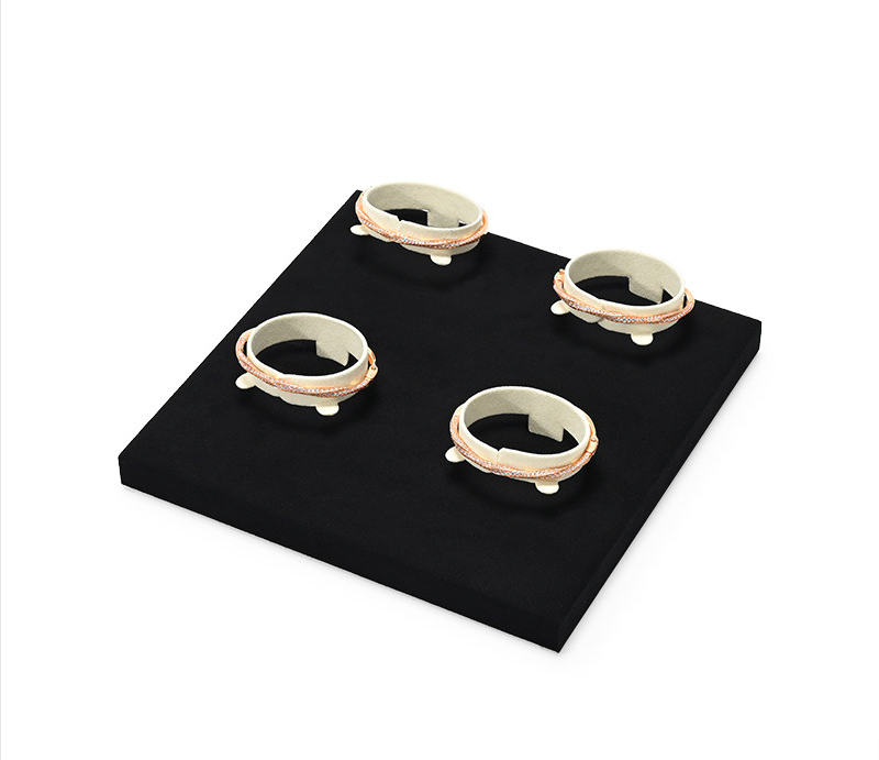 Gray Microfiber Jewelry Display Set