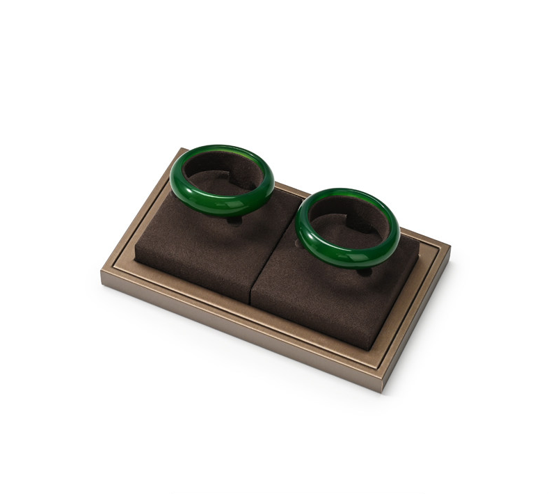 Brown PU Leather Jewelry Display Stand