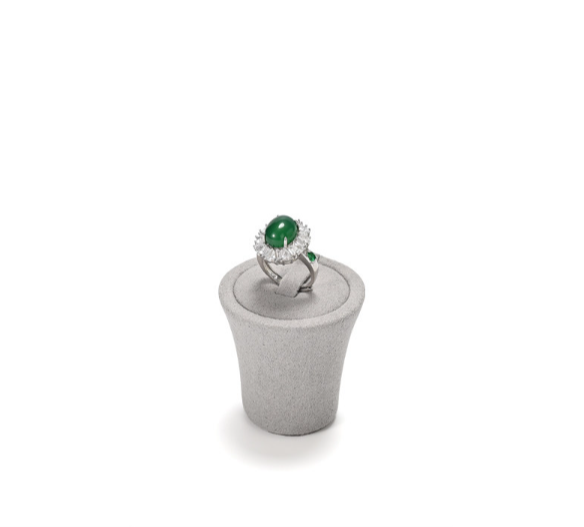 Gray Microfiber Jewelry Display Set