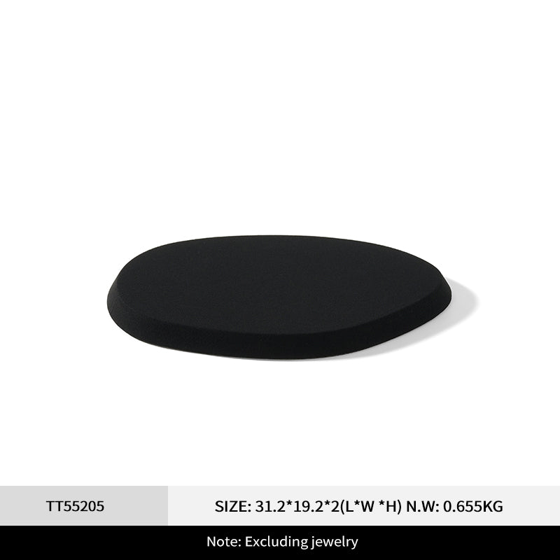 Beige Microfiber Metal Ring Display Stand