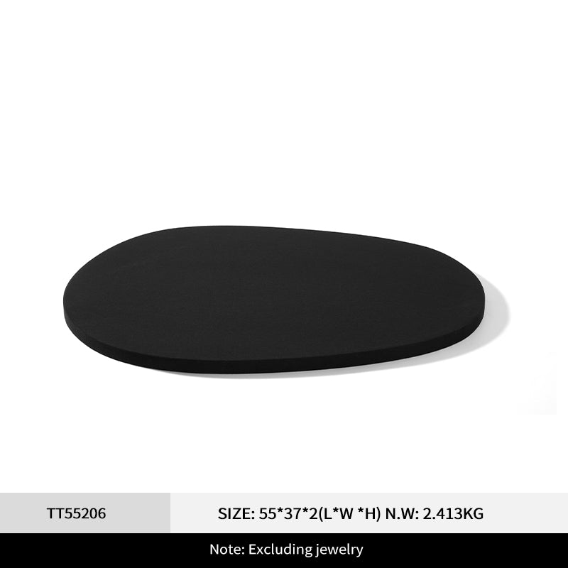Beige Microfiber Metal Ring Display Stand