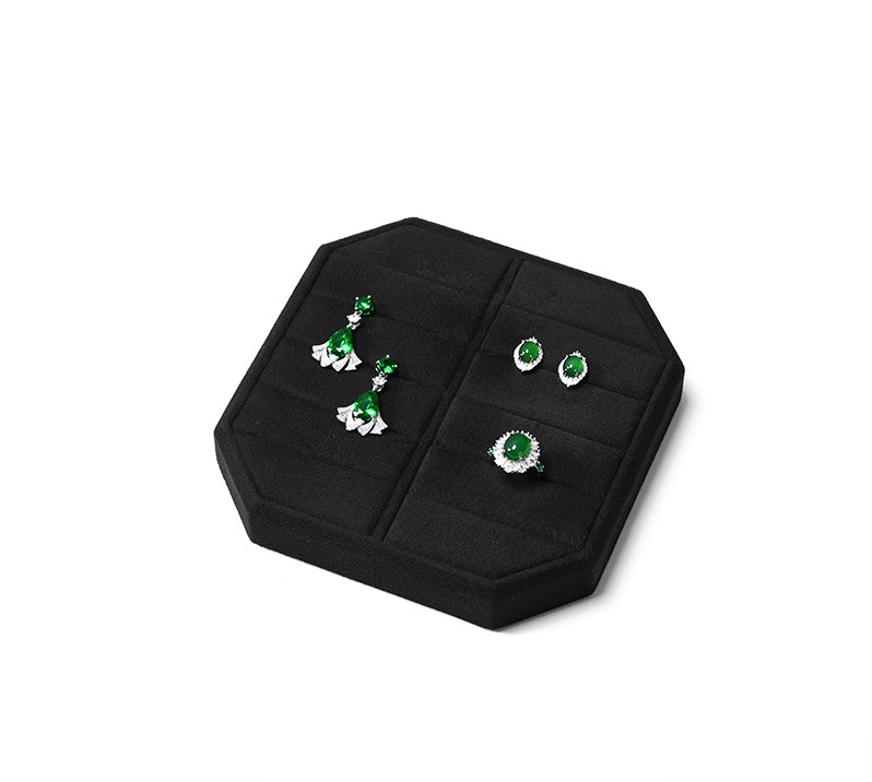 Black Microfiber Jewelry Display Set
