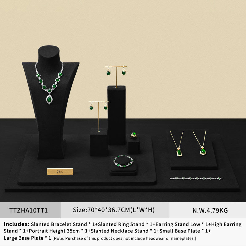 Black Jewelry Display Set