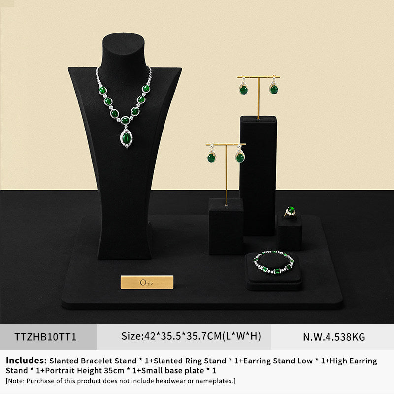 Black Jewelry Display Set