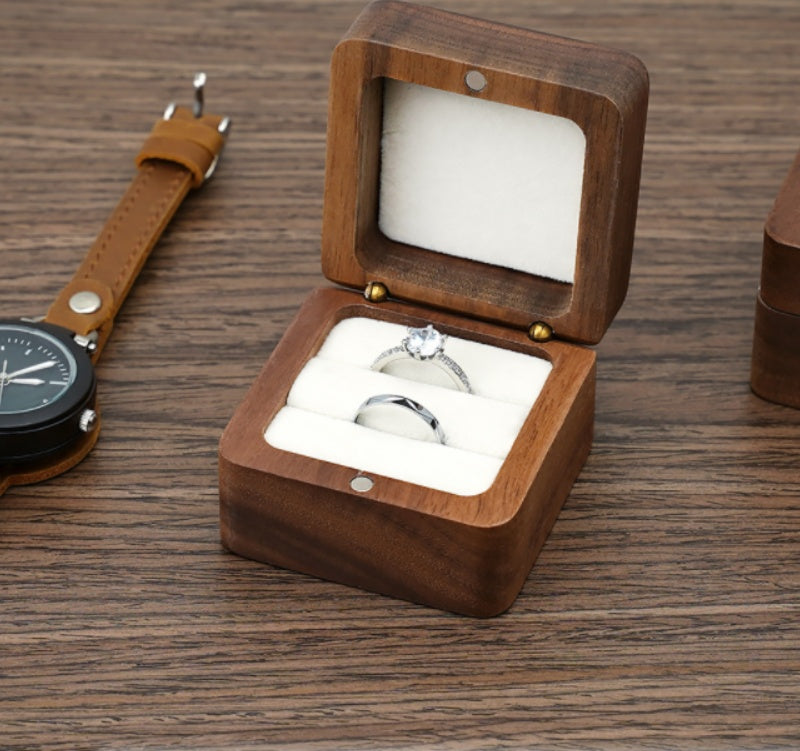 Travel wooden ring box — view 2