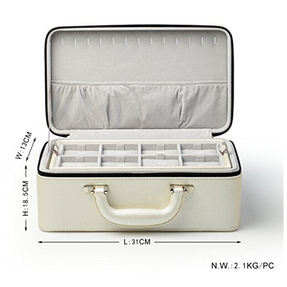 Leather Travel Jewelry Case