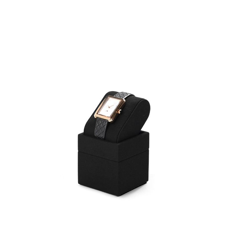 Black Microfiber Metal Watch Display Stand