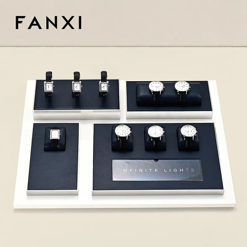Blue Metal Watch Display Set