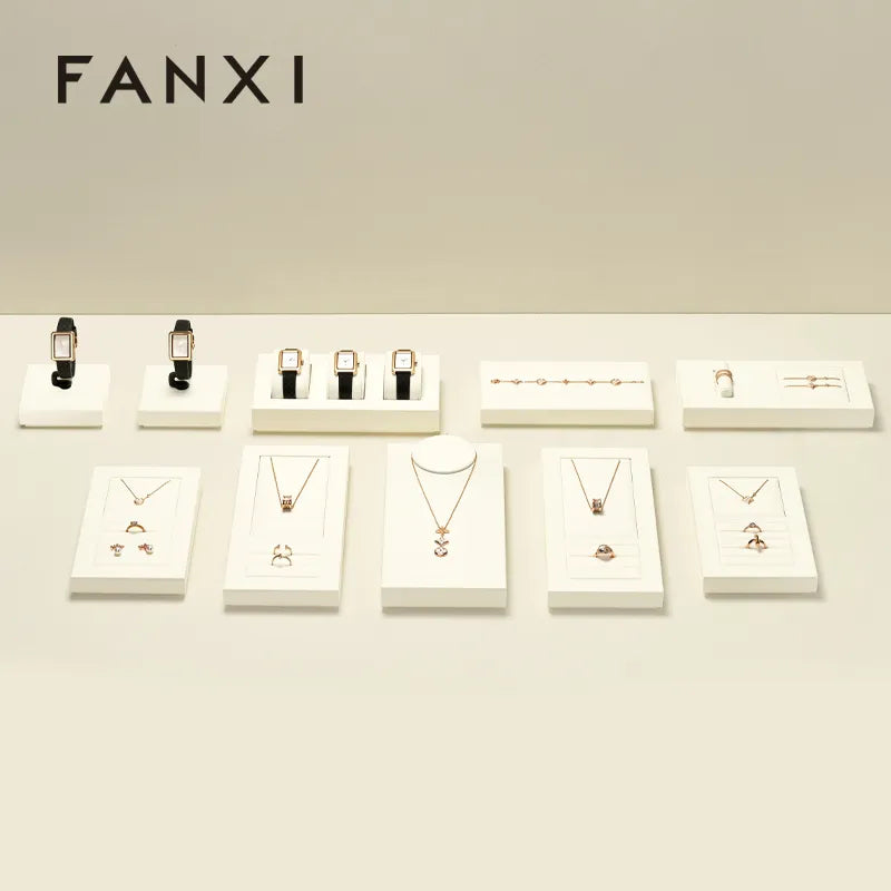 Beige Microfiber Necklace Display Stand