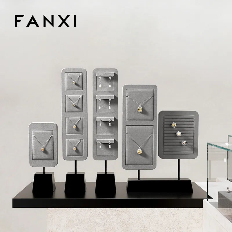 Black & White Leather Jewelry Display Stand