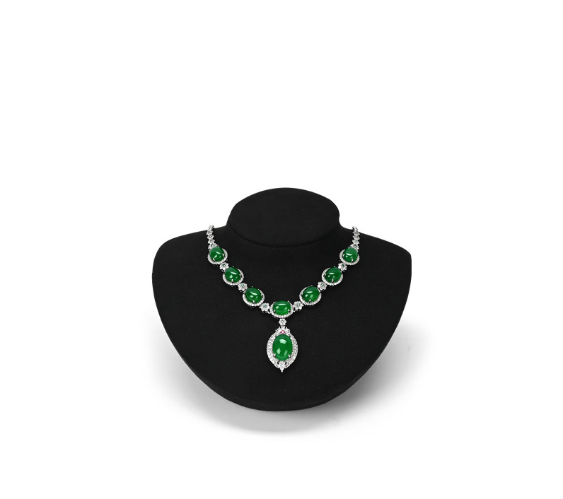 Black Microfiber Jewelry Display Set