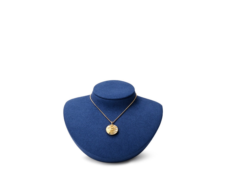 Blue Microfiber Jewelry Display Set